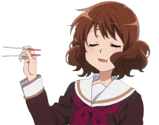 🍚 91ecfebf Anime, Makanan, Makan, Sumpit telegram sticker