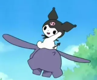 🖤 0098fb0e Kuromi Kuromi, Sanrio, personaje de dibujos animados, kawaii, lindo telegram sticker