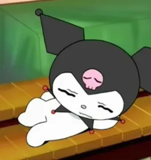 🖤 f2a36461 Kuromi Kuromi, Anime, Dormilón, Dibujos animados, Personaje, Sanrio telegram sticker