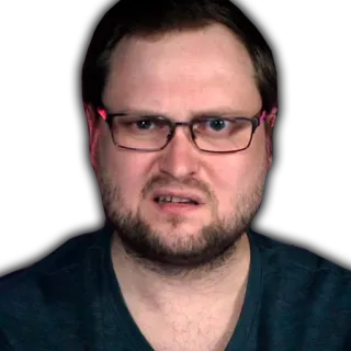 🤨 08ae266e man, portret, bril, gezicht, uitdrukking, persoon telegram sticker