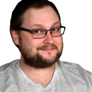 🙂 adcce44e man, portret, persoon, bril, gezicht telegram sticker