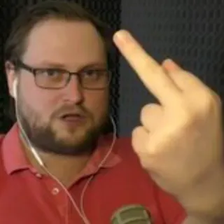 🖕 f9558e32 中指, 冒犯, 手势, 粗鲁 telegram sticker