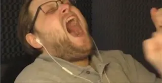 🤣 71fcc757 jari tengah, gestur ofensif, pria, orang, kacamata, kemarahan, kasar telegram sticker