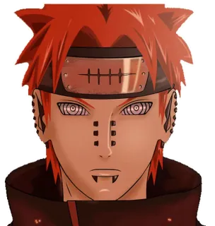 😐 20222627 Pain Naruto อนิเมะ, นารูโตะ, เพน, แสงอุษา, ตัวละคร telegram sticker