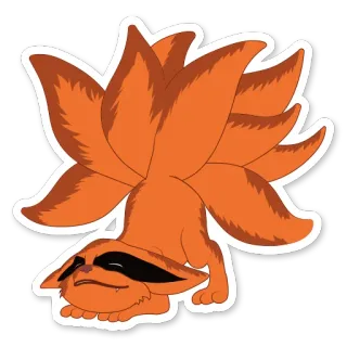 😊 cbeb7849 Kurama Naruto anime, manga, fox, nine tails, naruto, sticker telegram sticker