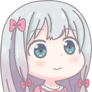 🙂 4e89f8d7 Anime, Hoạt hình, Cô gái, Chibi, Dễ thương, Kawaii whatsapp sticker