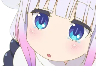 😶 a8308987 Kanna Kamui Miss Kobayashi's Dragon Maid Anime, Kanna Kamui, Dragon Maid, Dễ thương, Khóc, Buồn, Cô gái anime whatsapp sticker