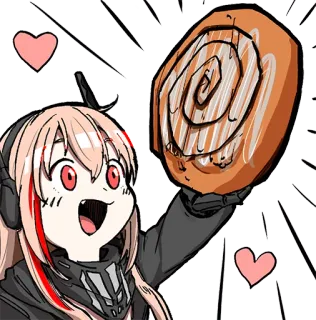 🍪 b2b72900 Anime, Comida, Rocambole de canela, Fofo, Corações, Desenho animado, Garota telegram sticker