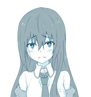 😟 b215107f อนิเมะผู้หญิง, เศร้า, ชุดนักเรียน, น่ารัก, การ์ตูน, มังงะ, คาวาอิ telegram sticker