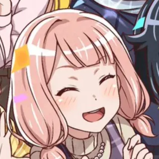 🦩 1aa7ceff anime, meisje, schattig, glimlach, blij telegram sticker