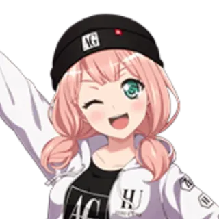 🦩 42ec45a4 AG Anime meisje, Knipoog, Cartoon, Schattig, Personage telegram sticker