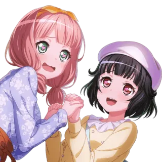 🦩 86593ceb Anime, Cartoon, Meisjes, Vriendschap, Leuk, Blij telegram sticker