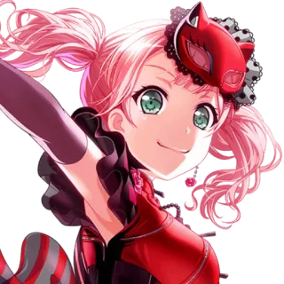 🦩 a7307736 Anime, Cartoon, Vrouw, Personage, Masker, Schattig, Digitale kunst telegram sticker