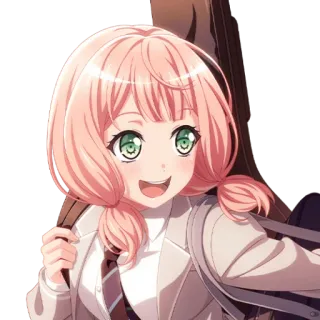 🦩 c93161dc anime, meisje, schattig, roze haar, cartoon telegram sticker