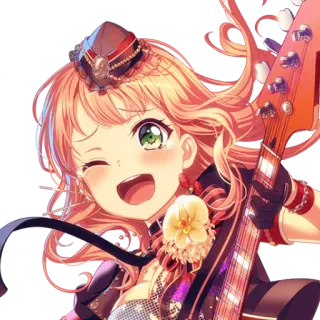 🦩 fa0a3336 Anime, Meisje, Muzikant, Gitaar, Personage, Band, Leuk telegram sticker