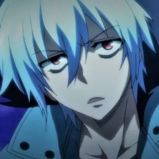 🧊 73865920 Аниме, Манга, Мультфильм, Персонаж, Белые волосы, Красные глаза telegram sticker