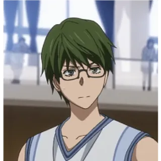 🎭 3c715772 Midorima Shintarō Kuroko's Basketball Anime, Basquete, Personagem, Óculos, Esportes telegram sticker