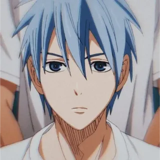 🎭 69723eb6 Kuroko Tetsuya Kuroko's Basketball Anime, Mangá, Basquete, Cabelo azul, Esportes telegram sticker