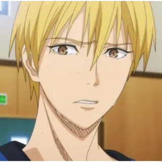 🎭 7662962b Anime, Personagem, Loira, Triste, Retrato telegram sticker