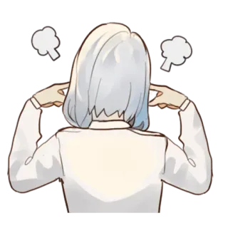 😤 070a5ee2 złość, frustracja, stres, wyczerpanie, kreskówka, anime, ilustracja, postać telegram sticker