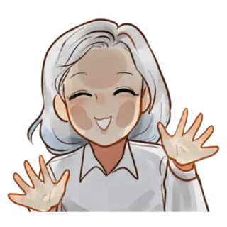 😊 6e101f9e naklejka, anime, kreskówka, uśmiechnięty, szczęśliwy telegram sticker