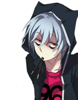 🤔 5a838850 动漫, 角色, 连帽衫, 漫画, Emo telegram sticker