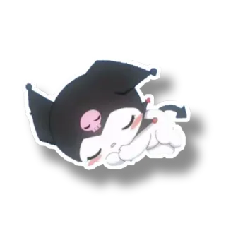 🥺 1c3f7120 Kuromi kuromi, sanrio, cartoon, cute, kawaii, sleepy whatsapp sticker
