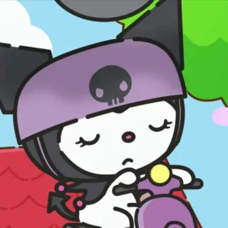 🕸 70b4ad59 Kuromi ซานริโอ, อนิเมะ, คาวาอิ, น่ารัก, คุโรมิ, การ์ตูน telegram sticker