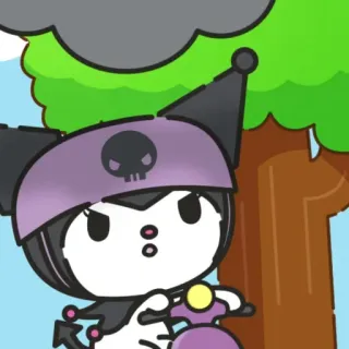 🕸 a80d5594 Kuromi ซานริโอ, อนิเมะ, คาวาอิ, น่ารัก, คุโรมิ telegram sticker