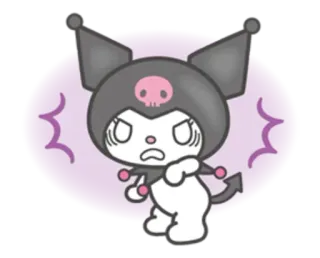 😠 3e2590ae Kuromi クロミ, サンリオ, アニメ, 怒り, 可愛い telegram sticker