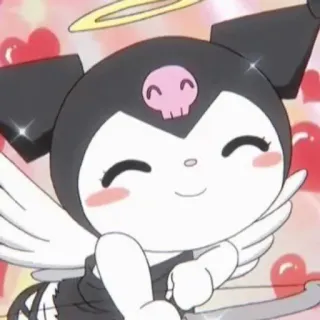 😇 2562b37a Kuromi Kuromi, Sanrio, character, angel, kawaii, cute, anime, sticker telegram sticker