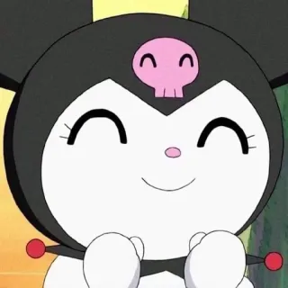 😊 292106d9 Kuromi anime, cartoon, character, Kuromi, Sanrio, kawaii, cute telegram sticker