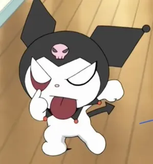 😡 5a51f4df Kuromi kuromi, anime, cartoon, cute, sticker, character telegram sticker