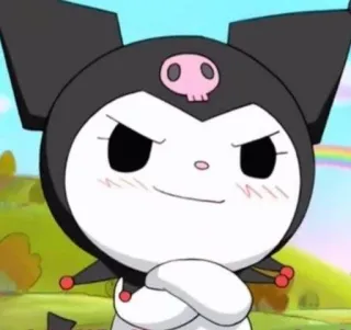 😏 7d76a7c5 Kuromi Kuromi, Sanrio, anime character, cartoon character, cute, kawaii, goth telegram sticker