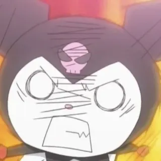 🤬 827f148b Kuromi Kuromi, Sanrio, anime, cartoon, character, angry, expression telegram sticker