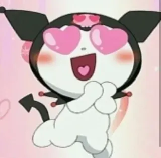 ❤️ 8471f3fc Kuromi kuromi, sanrio, kawaii, anime, heart eyes, cute telegram sticker