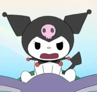 😠 8fefb3f6 Kuromi Kuromi, anime, cartoon, Sanrio, character telegram sticker