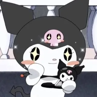 🤩 903e1417 Kuromi kuromi, sanrio, anime, cartoon, kawaii, character telegram sticker