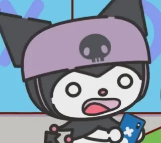 😦 9753abe2 Kuromi Kuromi, Sanrio, anime, cartoon, character telegram sticker