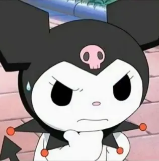 🤨 99bef6a1 Kuromi Kuromi, Sanrio, anime, cartoon, character, kawaii, cute telegram sticker