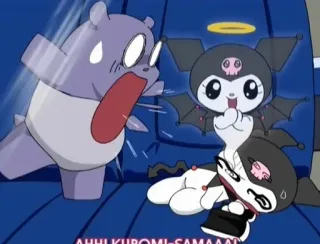 😇 a350100c Kuromi AHH! KUROMI-SAMAA! Kuromi, anime, cartoon, kawaii, character telegram sticker