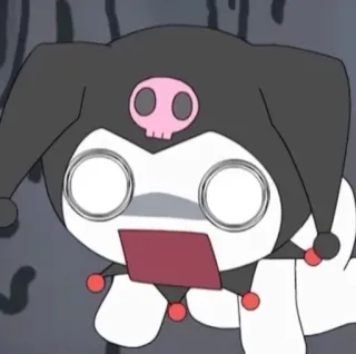 😨 ab690b39 Kuromi Kuromi, Sanrio, anime, cartoon, character, skull telegram sticker