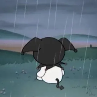 🧦 7f623705 Kuromi Kuromi, Sanrio, dessin animé, kawaii, mignon, animé, personnage, pluie telegram sticker