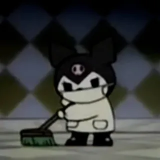 🧦 c4b32301 Kuromi Kuromi, Sanrio, Nettoyage, Mignon, Dessin animé telegram sticker