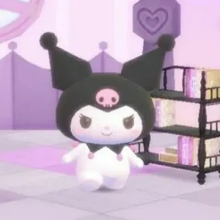 🙂 1a95d356 Kuromi kuromi, sanrio, personaje, lindo, kawaii, calavera, anime telegram sticker