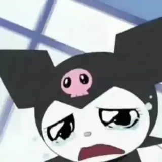 🥺 8ad803b2 Kuromi Kuromi, Sanrio, anime, dibujos animados, triste, llorando telegram sticker