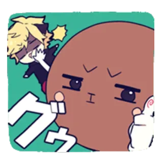 😼 7dc3e00a グッ cartoon, character, anime, japanese, middle finger, gesture telegram sticker