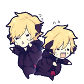 😣 927d5b63 chibi, anime, cartoon, cute, art telegram sticker