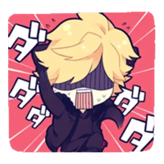 😣 de02ac48 ダ anime, manga, cartoon, emotion, chibi, Japanese telegram sticker