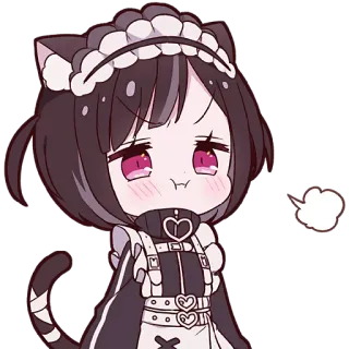 😮‍💨 369a224b Anime, Gadis kucing, Maid, Imut, Chibi, Manga, Kawaii telegram sticker